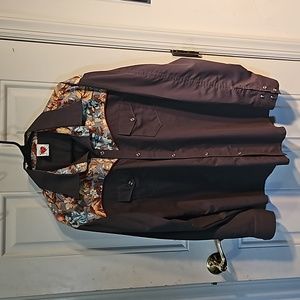Western, Rockabilly cowboy long-sleeved shirt xl